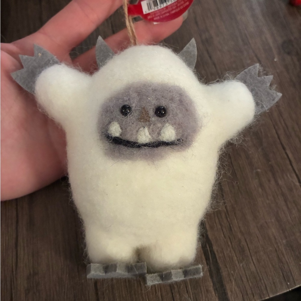Felt Yeti Ornament